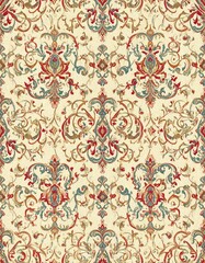 vintage pattern, art nouveau 1890 Paisley, seamless wallpaper background texture 