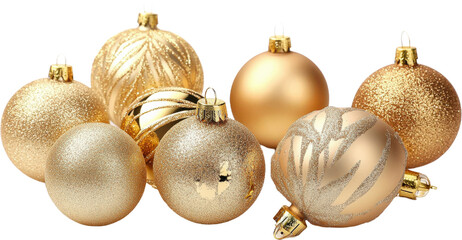 Golden Christmas Ornaments Collection