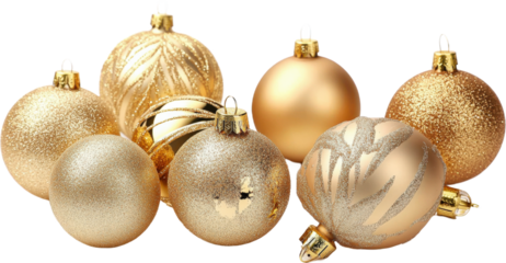 Golden Christmas Ornaments Collection