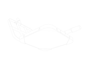 WIREFRAME LINE ART CAKE CUTTER SEPARATOR CAKE SPLITTER EQUALIZER SLICER KITCHEN, Grill Press for Making Toasted Sandwiches, Square Sandwich Iron, Metal and Wood Toaster for Outdoor Cooking on a PNG