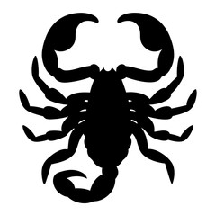 scorpion animal black silhouette icon - designs for jungle animals scorpion Safaris, wildlife, rainforest, vector on a white transparent.