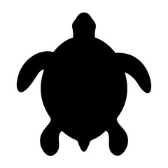 sea turtle animal black silhouette icon - designs for jungle animals sea turtle Safaris, wildlife, rainforest, vector on a white transparent.