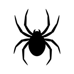 spider animal black silhouette icon - designs for jungle animals spider Safaris, wildlife, rainforest, vector on a white transparent.