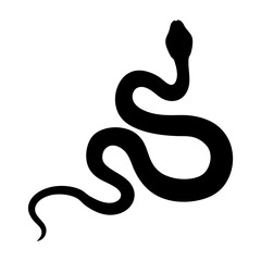 snake animal black silhouette icon - designs for jungle animals snake Safaris, wildlife, rainforest, vector on a white transparent.