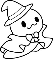 
Cartoon Elements Ghost Cloak Autumn Halloween Illustration Cute Image Hand-painted

