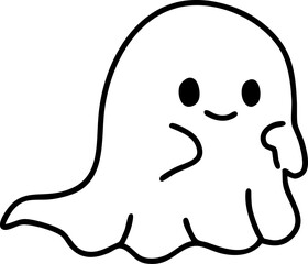 
Cartoon Elements Ghost Cloak Autumn Halloween Illustration Cute Image Hand-painted

