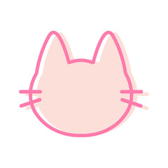 Obraz premium 猫フレームのイラスト 