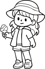 Cartoon Boys and girls Elements Travel to the sea Summer Character Illustration