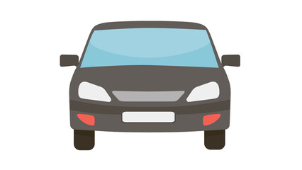 Sleek dark sedan parked perfectly road trip ready adventure awaits