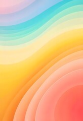 Bright colorful waves of rainbow light create an abstract vector design with a vibrant, energetic pattern