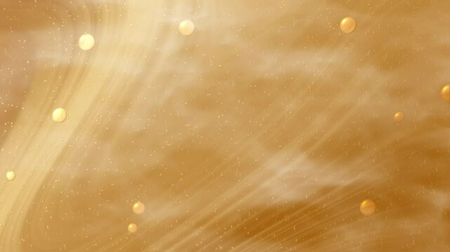 Gold gradient background with white streaks and gold dots like rain. Perfect for luxurious invitations, elegant packaging design, or glamorous social media posts