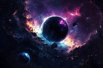 A cosmic celestial body experiences an explosive transformation.