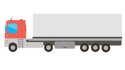 Powerful Red Semi Truck Ready for Delivery Speedy Transport Reliable Logistics