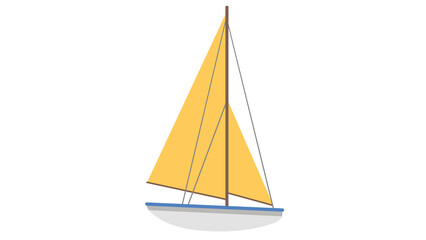 Elegant sailboat design perfect for nautical themed projects evokes freedom and adventure on the open sea