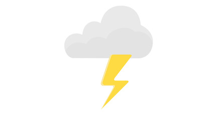 Dramatic storm cloud with vibrant lightning bolt powerful nature icon design