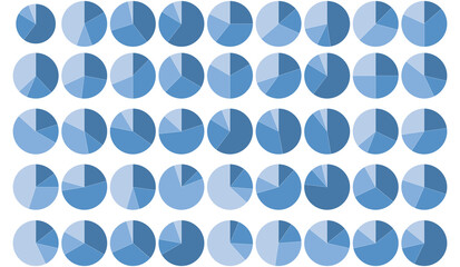 円グラフのグラフィック素材イラストセット