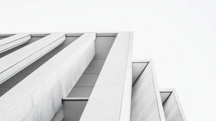 Obraz premium Minimalist White Marble Column Facade