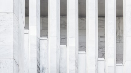 Obraz premium Minimalist White Marble Column Facade