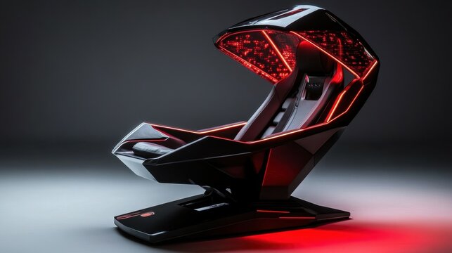 A futuristic gaming chair that adjusts based on the playerâ€™s movements.
