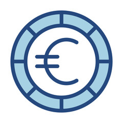Obraz premium Euro Coin Icon - Minimalist Illustration