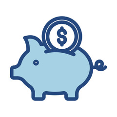 Piggy Bank Saving Money Icon