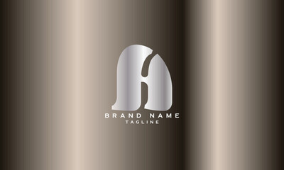 AH, HA, Abstract initial monogram letter alphabet logo design