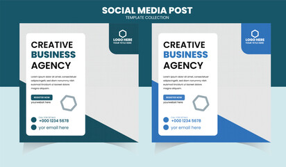 Creative business corporate social media and agency banner or instagram post template