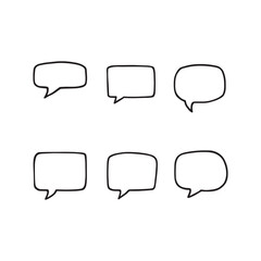 Minimalist vector of speech bubble with blank space