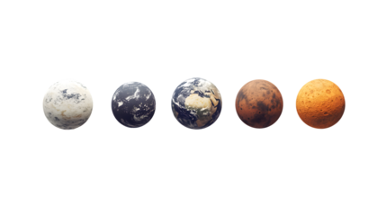 Celestial Bodies Collection: Sun, Planet, Earth, Moon, Mars - Astronomical Image for Design Projects