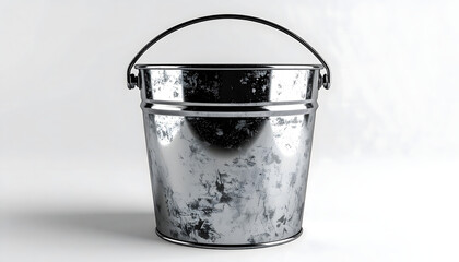 Metal Bucket: Rustic Charm, Simple Design