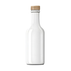 Professional White Bottle Mockup Isolated on White Background for Product Presentation