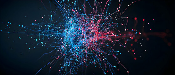 Naklejka premium Abstract Colorful Particles Explosion