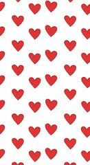 Red Heart Pattern: Simple Love Wallpaper