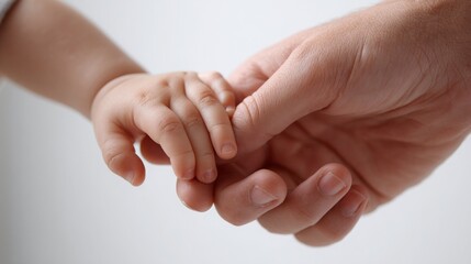 Tender Moment of Parent and Child Hand Holding Together