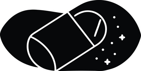 sleeping pills vector icon.
