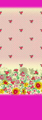 All Over Flower Design Seamless Pattern With Some Texture Digital Print Textile