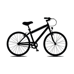 Bike Silhouette Drawing Vector Art