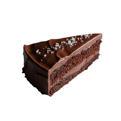  Chocolate cake slice isolated on white and transparent background