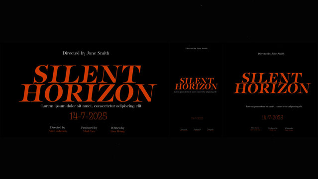 Cinematic Film Title Card, Movie Poster Typography Overlay 152 | Fully Modular Editable Layouts & Easy Text Animator Control to Create Custom Text Animations Without KeyFrames