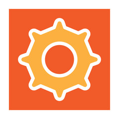 Settings Button Vector Glyph Two Colors Icon Design