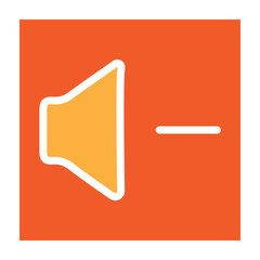 Volume Down Button Vector Glyph Two Colors Icon Design