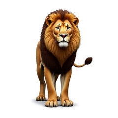 Obraz premium lion on white background