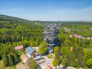 Swieradow Zdroj radon health resort in southern Poland - Sky Walk observation tower