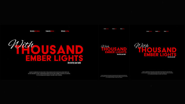 Cinematic Film Title Card, Movie Poster Typography Overlay 160 | Fully Modular Editable Layouts & Easy Text Animator Control to Create Custom Text Animations Without KeyFrames
