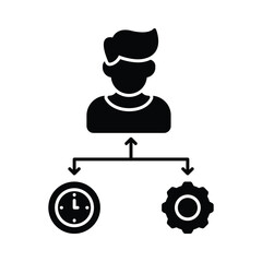 Task process Vector icon which can easily modify or edit
