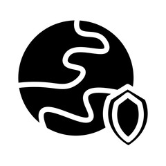 environmental protection glyph icon