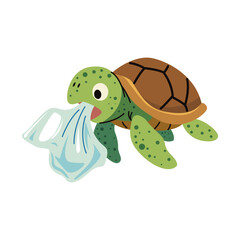 plastic pollution in ocean concept. microplastic impact