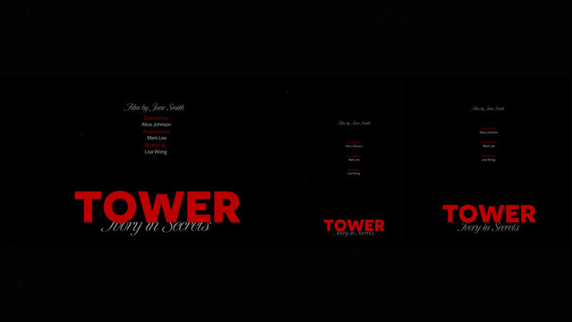 Cinematic Film Title Card, Movie Poster Typography Overlay 164 | Fully Modular Editable Layouts & Easy Text Animator Control to Create Custom Text Animations Without KeyFrames