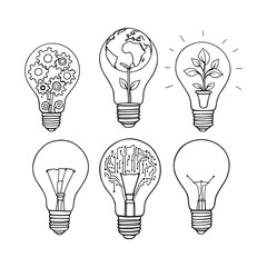 Modern Innovation Bulb Concept for Business Solutions