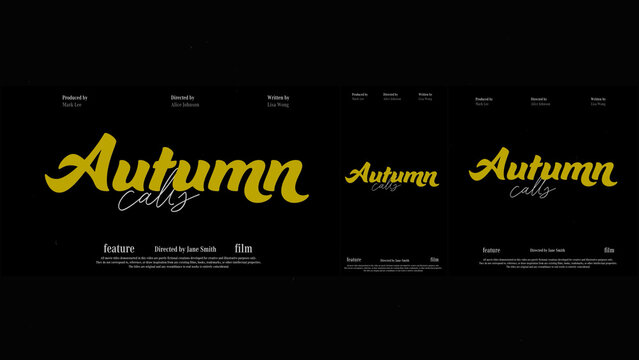 Cinematic Film Title Card, Movie Poster Typography Overlay 169 | Fully Modular Editable Layouts & Easy Text Animator Control to Create Custom Text Animations Without KeyFrames